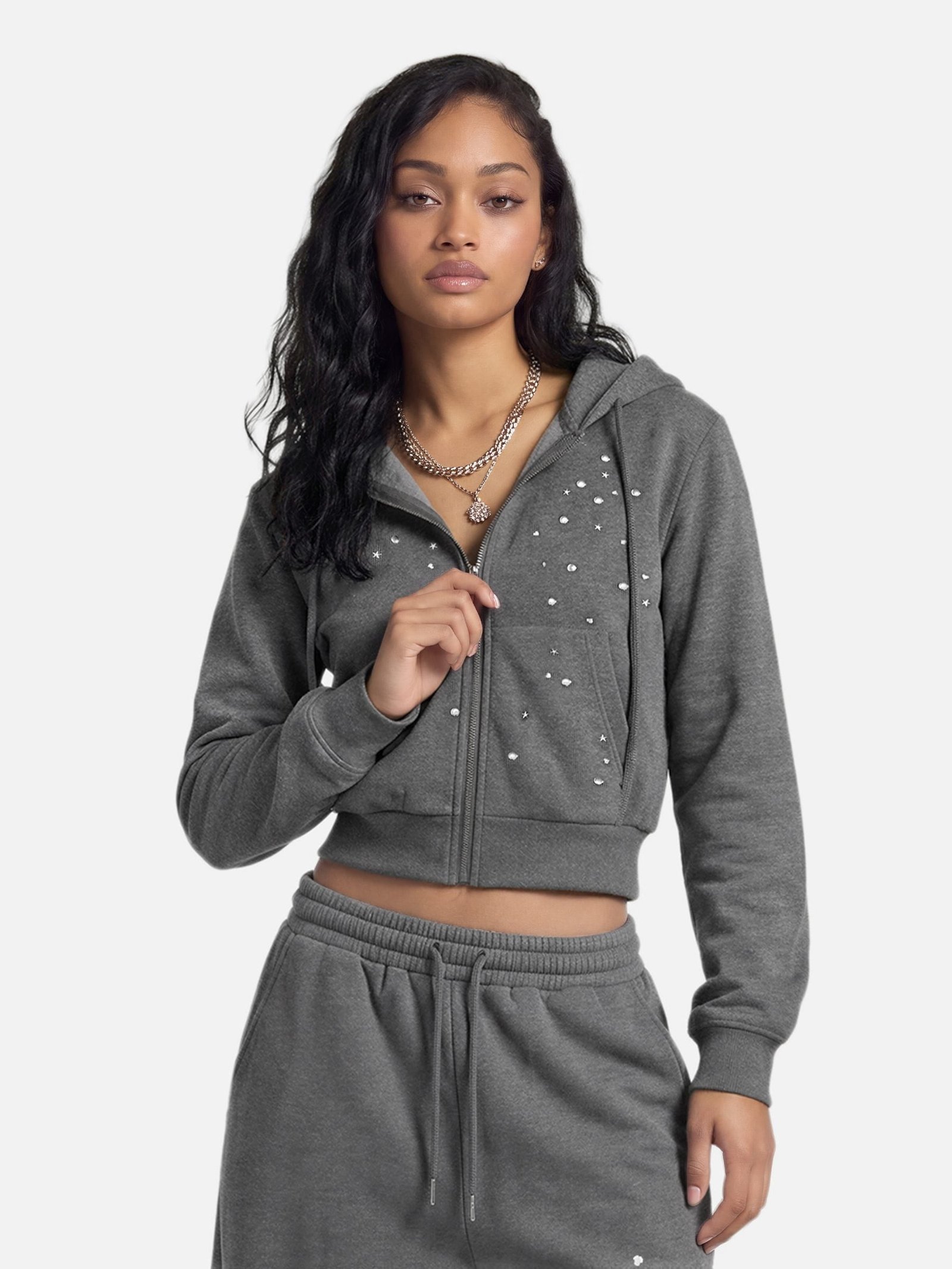 Aelfric Eden Studded Zip Up Hoodie