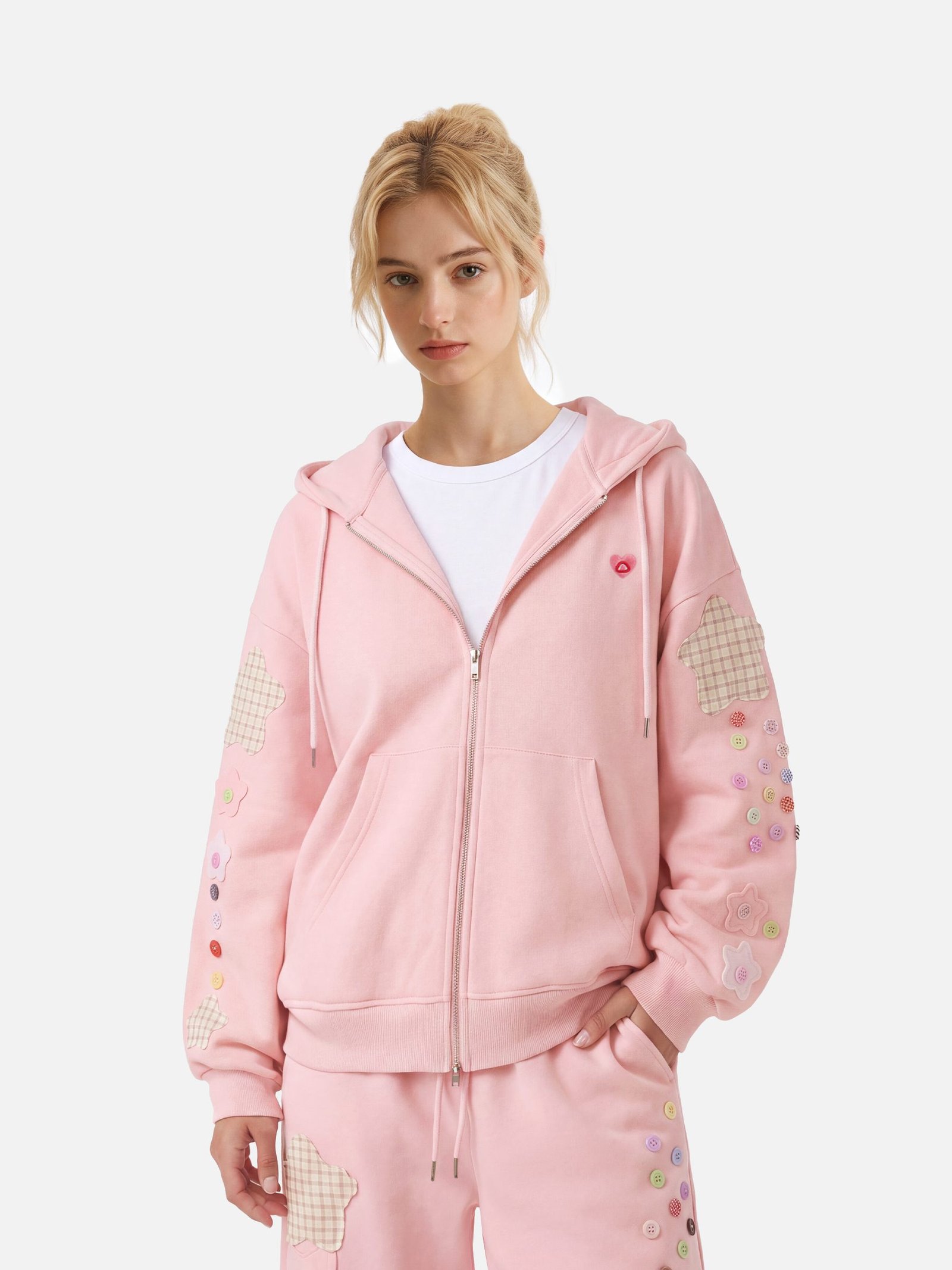 Aelfric Eden Star Patch Zip Up Hoodie