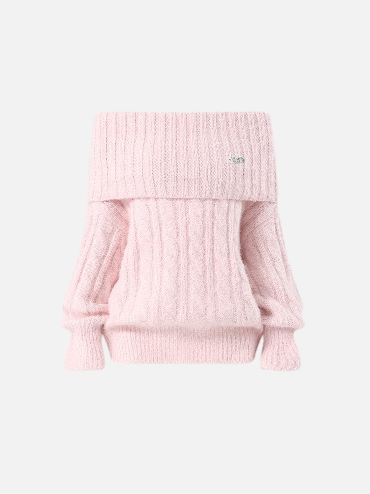 Aelfric Eden Cable Knit Off-The-Shoulder Sweater