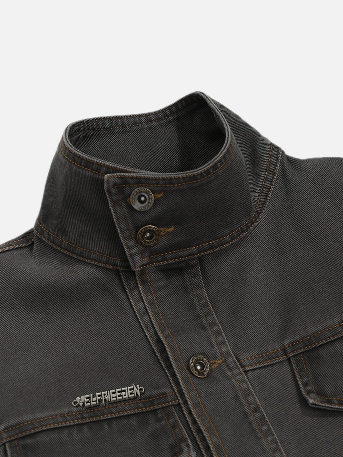 Aelfric Eden Stand Collar Denim Jacket