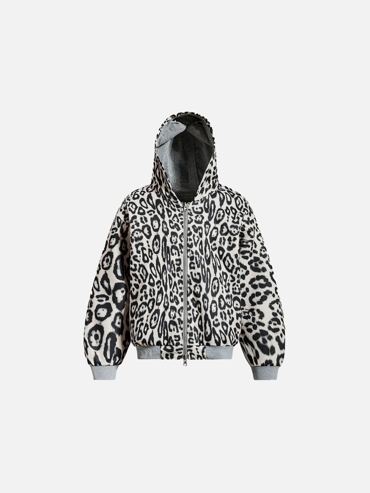 Aelfric Eden Reversible Leopard Zip Up Hoodie