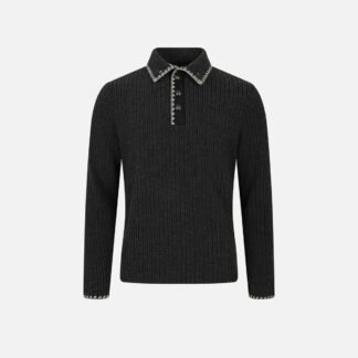 Aelfric Eden Contrast Stitch Polo Sweater