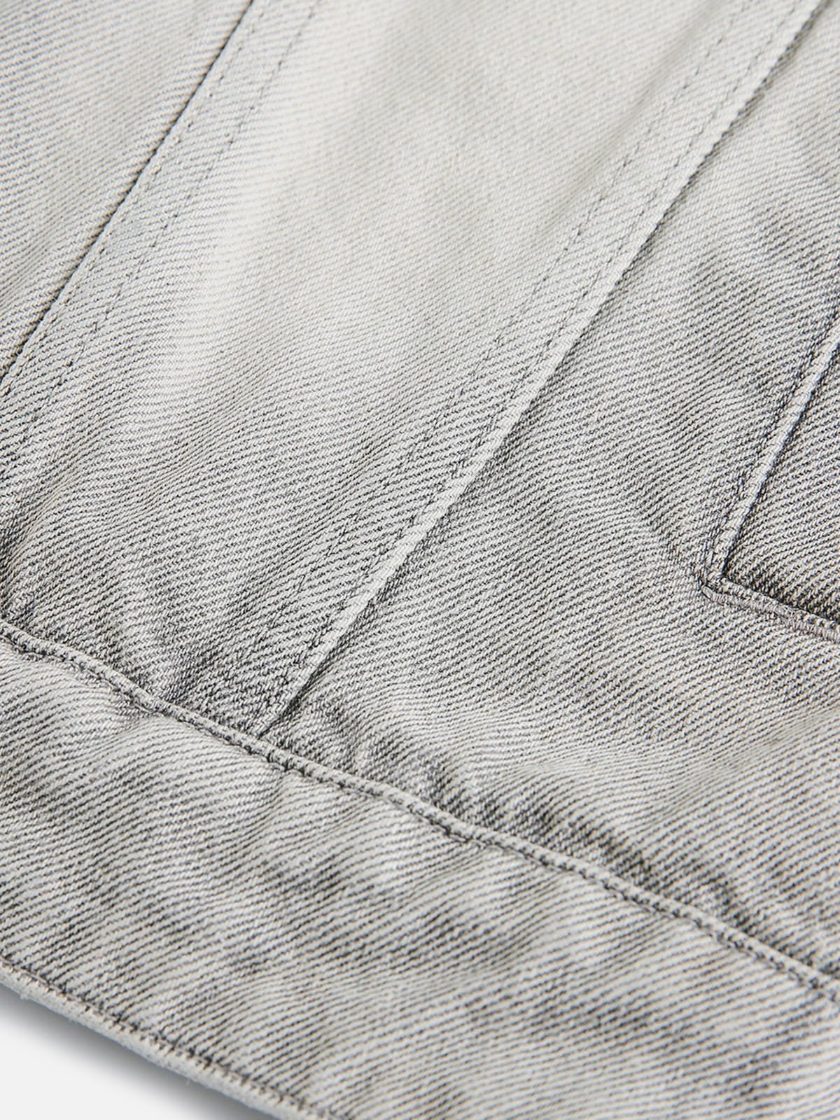Aelfric Eden Washed Stand Collar Denim Jacket