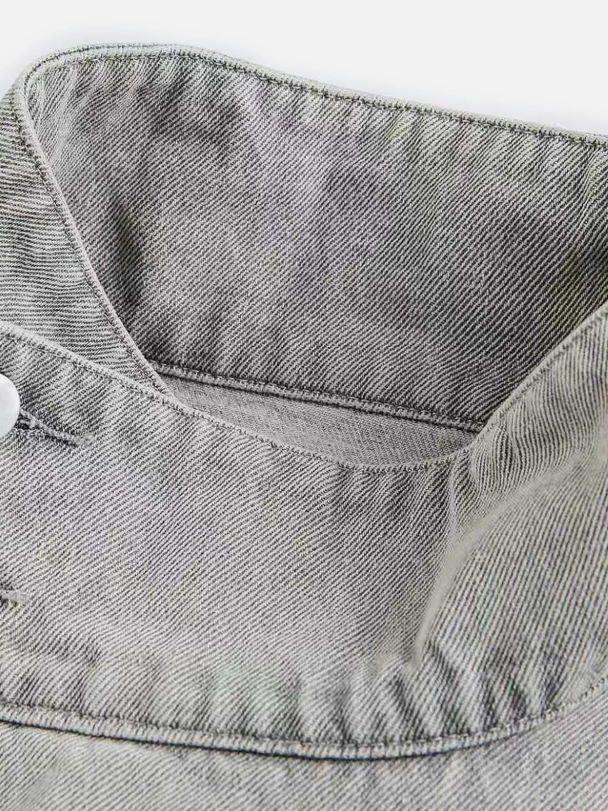 Aelfric Eden Washed Stand Collar Denim Jacket