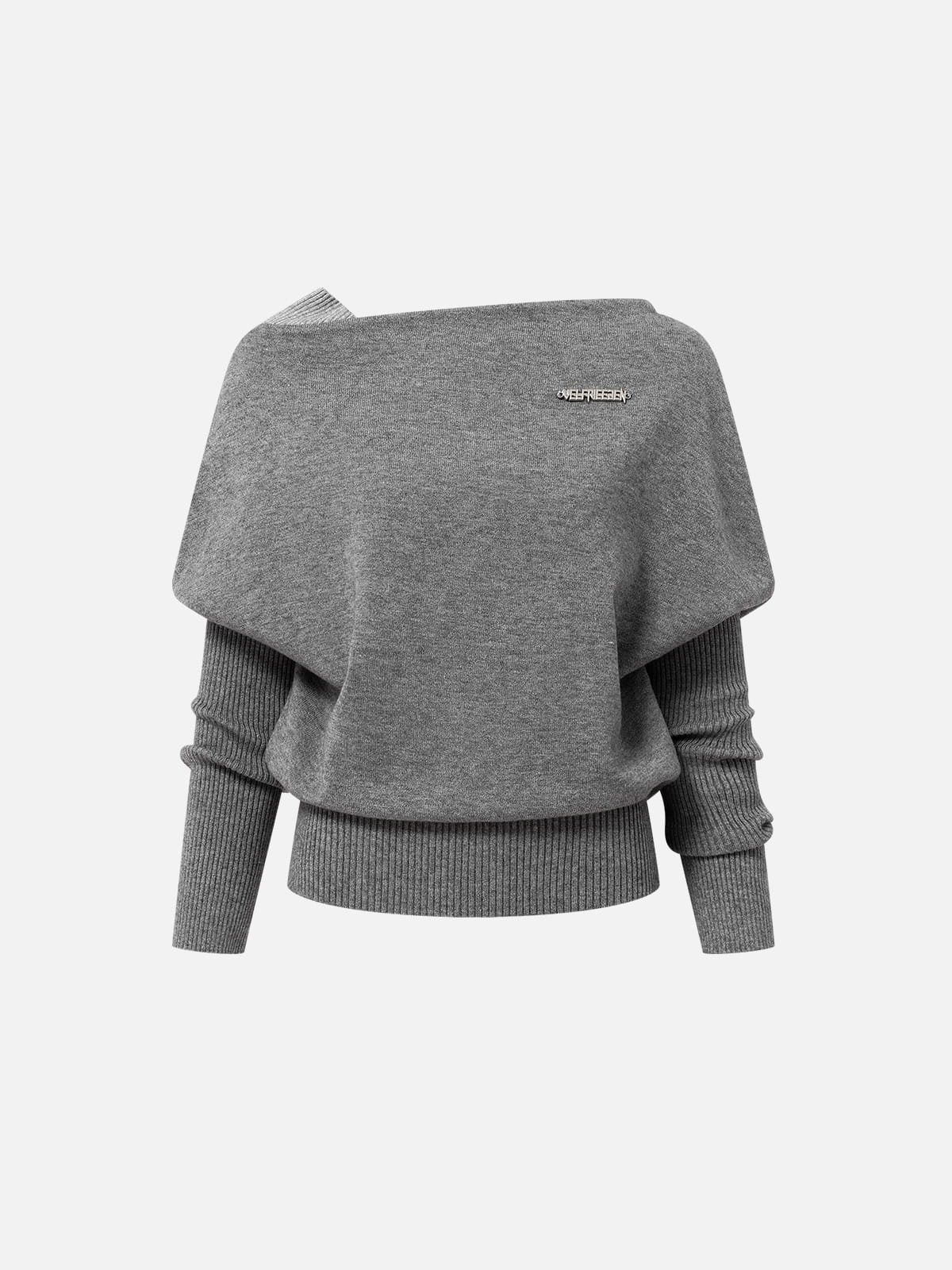 Aelfric Eden Off-The-Shoulder Layered Sweater