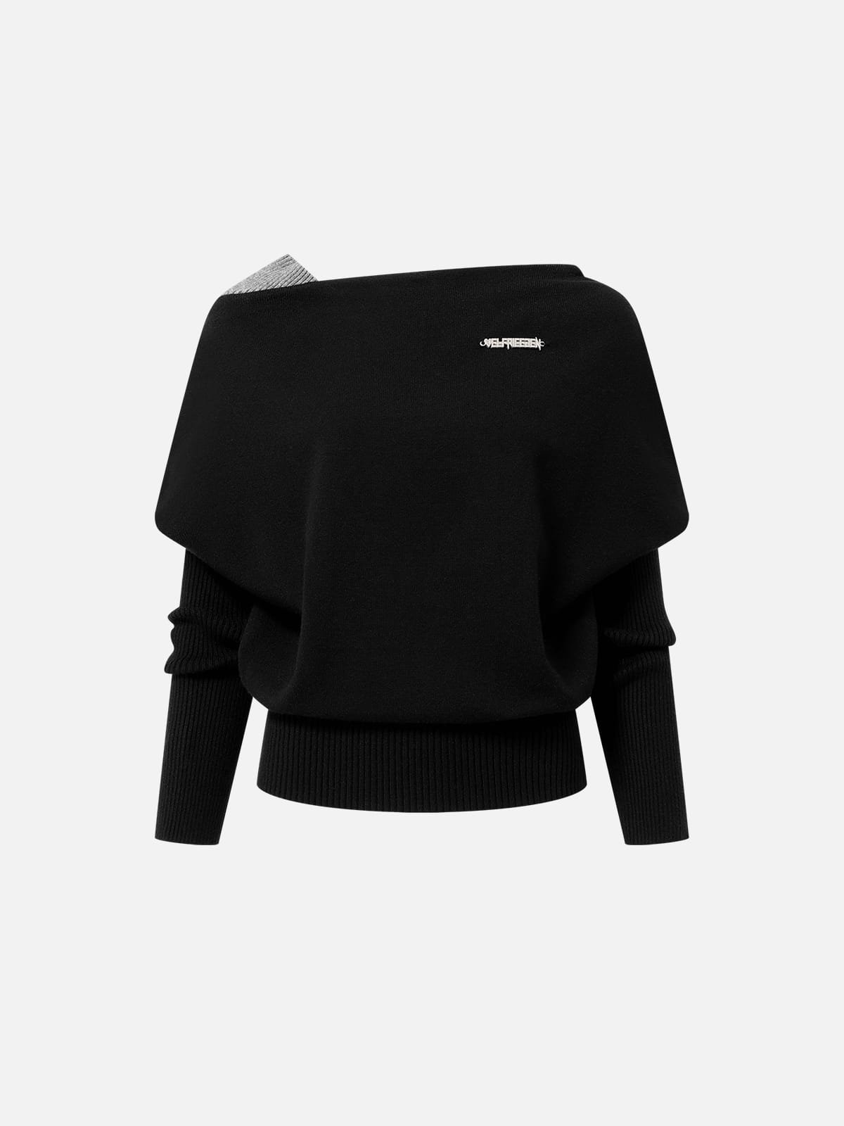 Aelfric Eden Off-The-Shoulder Layered Sweater