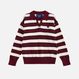 Aelfric Eden Polo Collar Striped Sweater