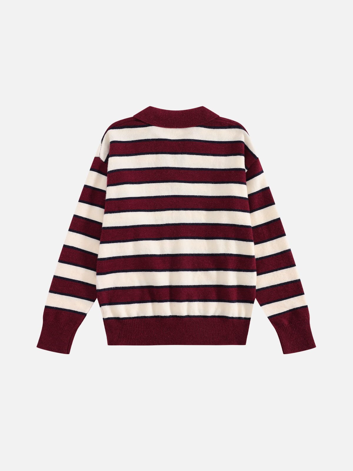 Aelfric Eden Polo Collar Striped Sweater