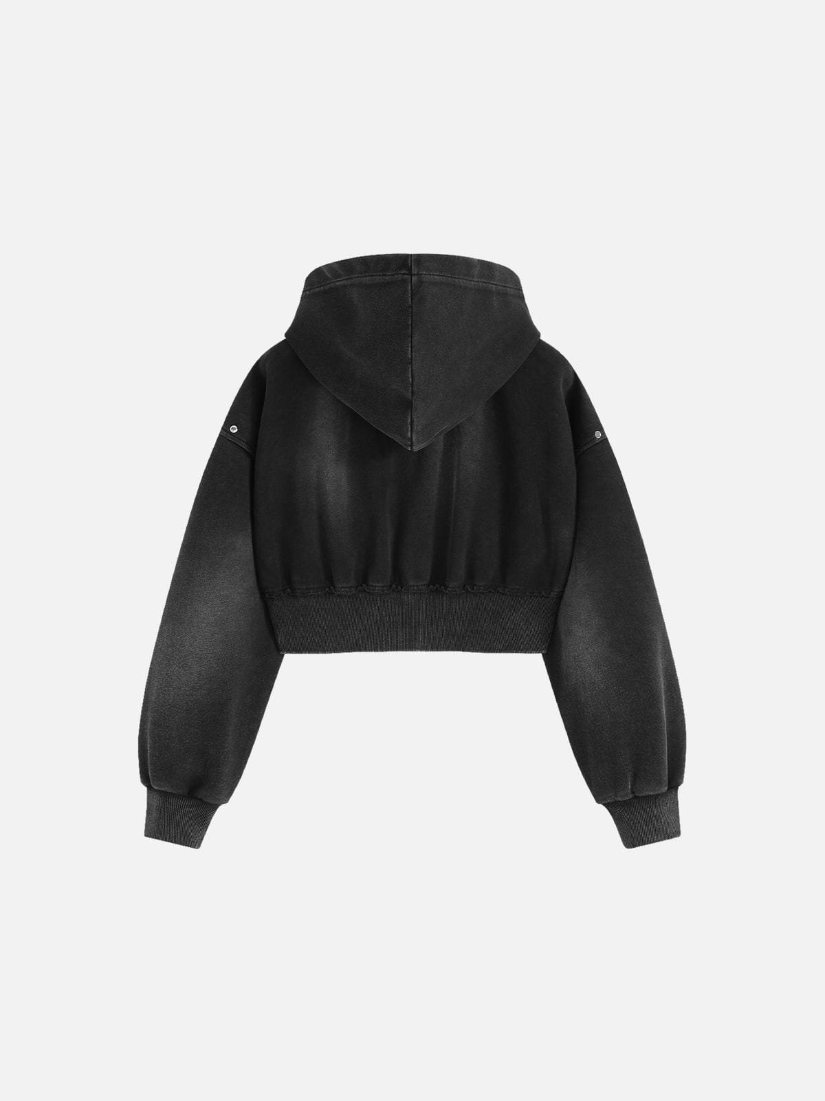 Aelfric Eden Cropped Spray Dyed Zip Up Hoodie