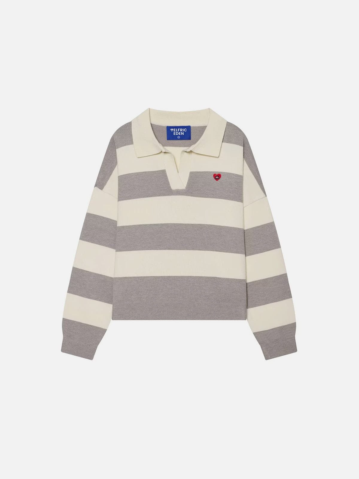 Aelfric Eden Polo Collar Striped Sweater