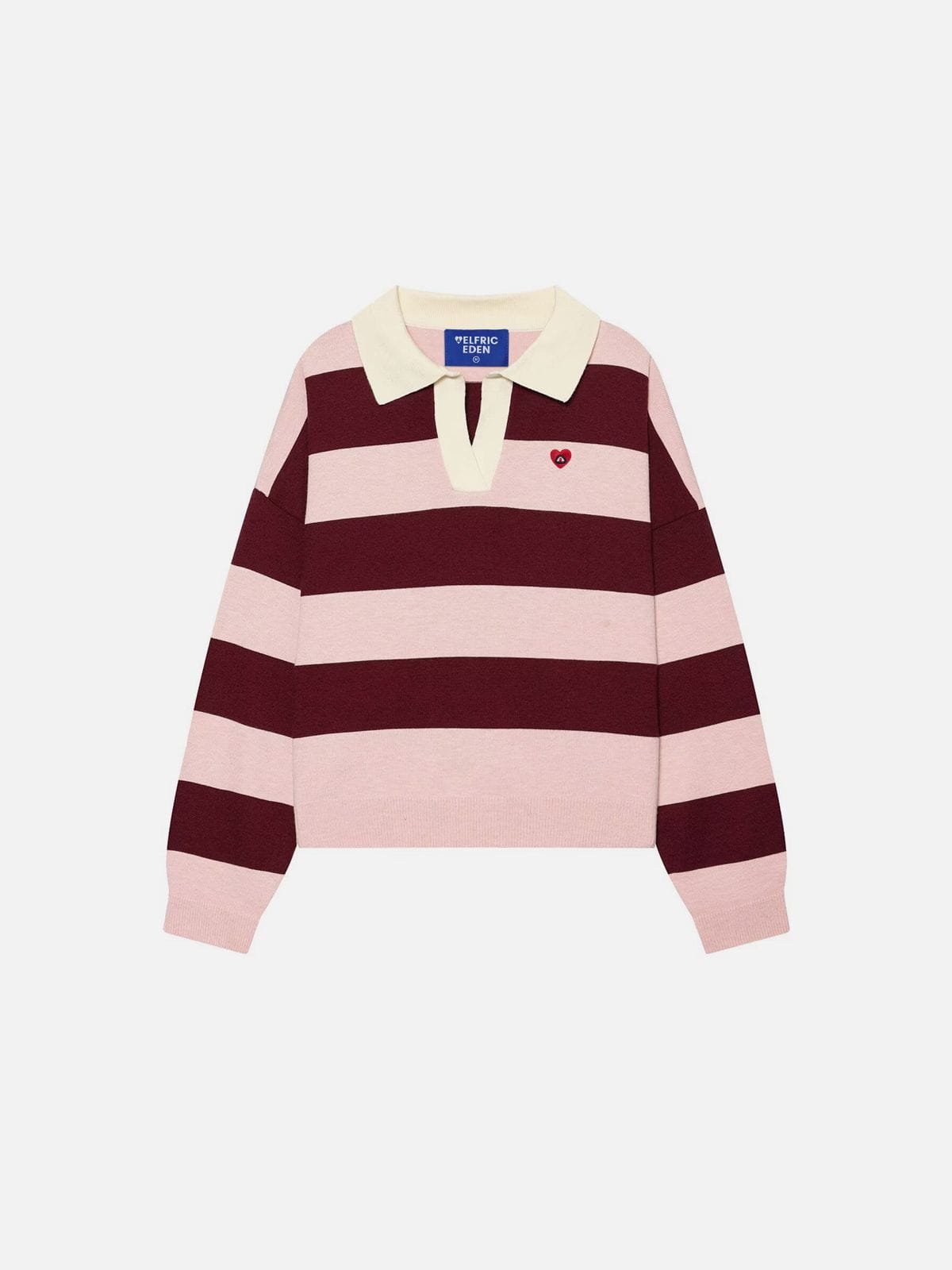 Aelfric Eden Polo Collar Striped Sweater