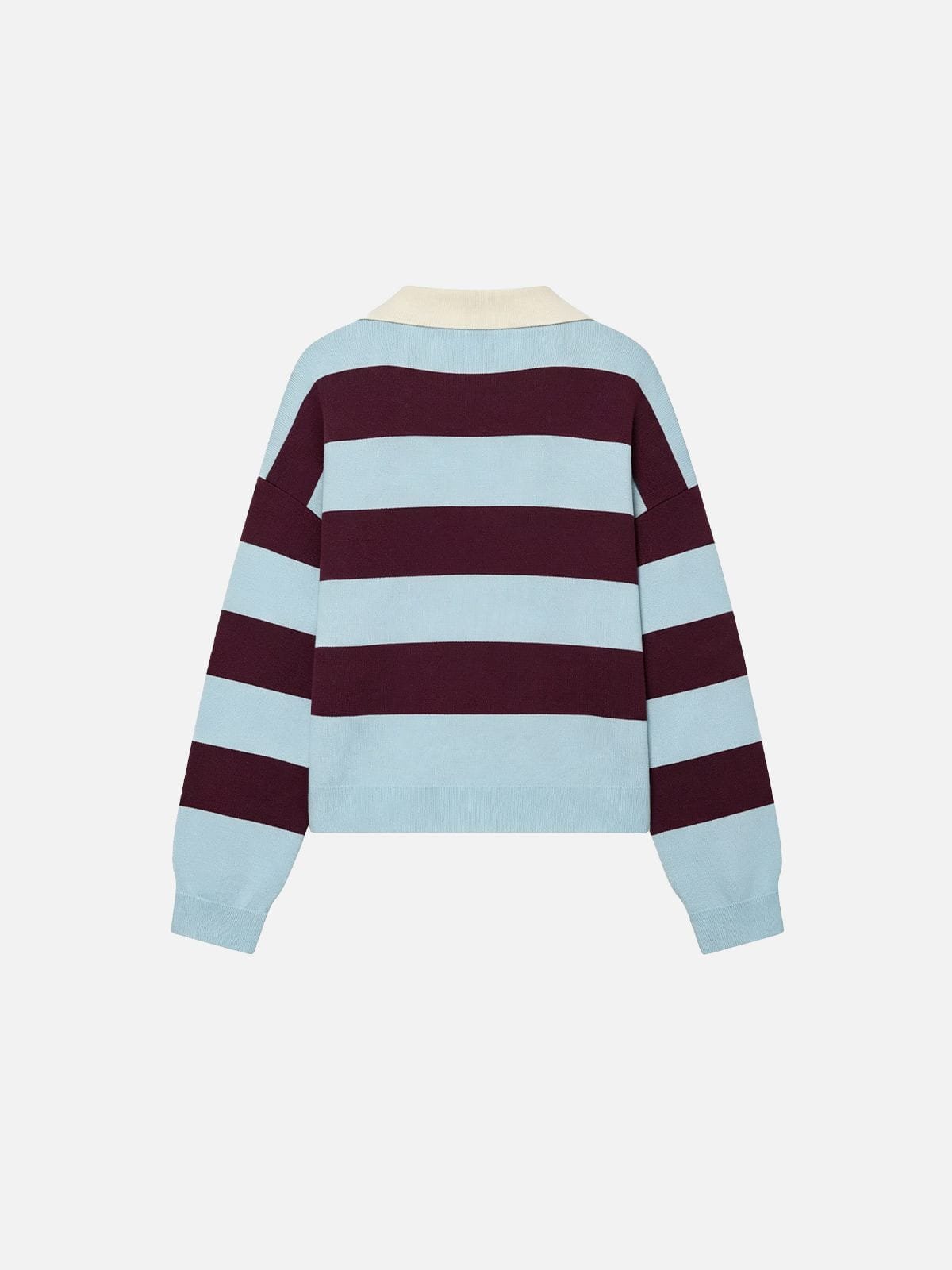 Aelfric Eden Polo Collar Striped Sweater