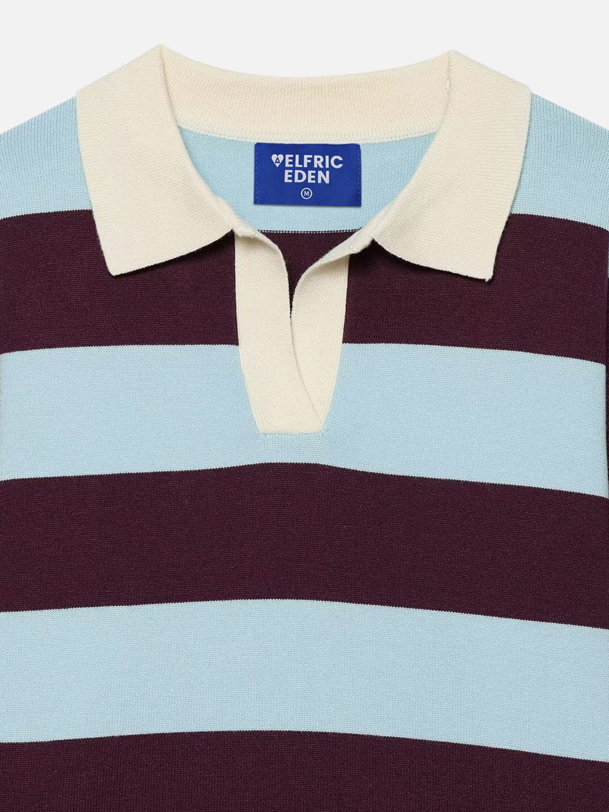 Aelfric Eden Polo Collar Striped Sweater