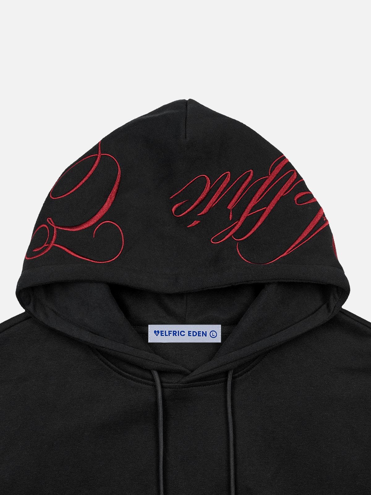 Aelfric Eden Boxy Script Embroidery Pullover Hoodie