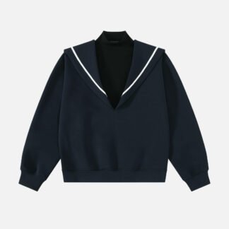 Aelfric Eden Striped Sailor Collar Pullover Hoodie