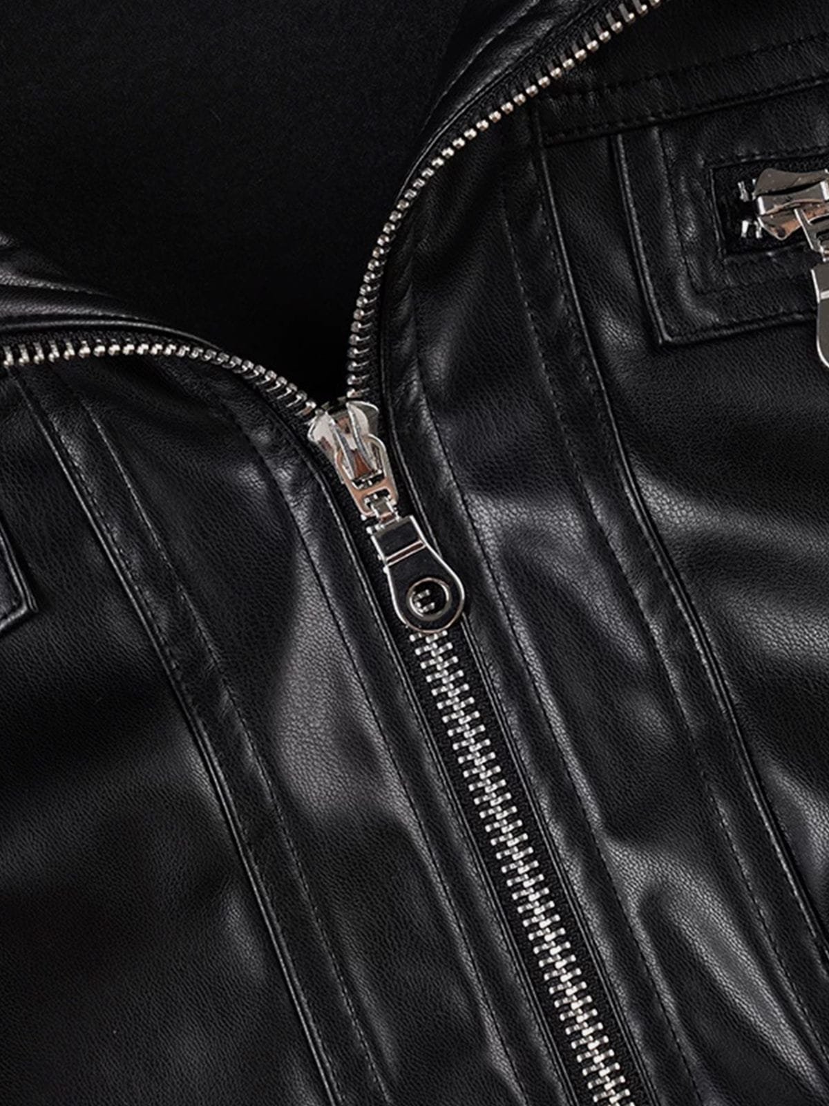 Aelfric Eden Stand Collar Faux Leather Jacket