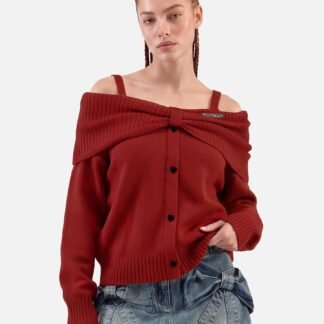 Aelfric Eden Bow Front Off-The-Shoulder Sweater