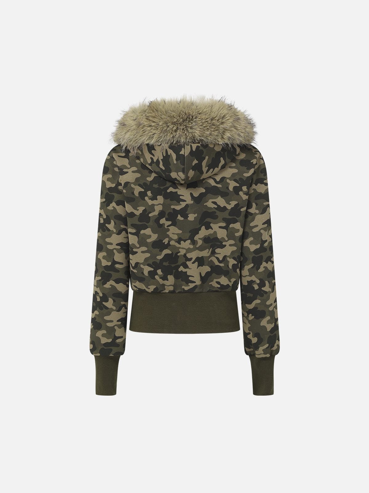 Aelfric Eden CAMO Faux Fur Zip Up Hoodie