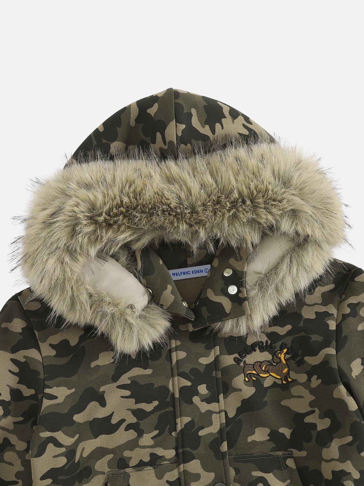 Aelfric Eden CAMO Faux Fur Zip Up Hoodie