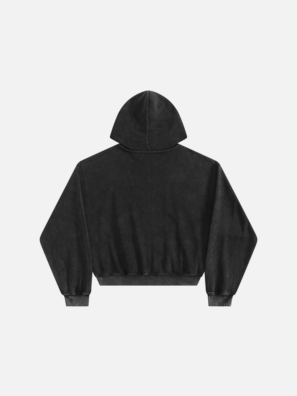 Aelfric Eden Boxy Flame Rhinestone Zip Up Hoodie