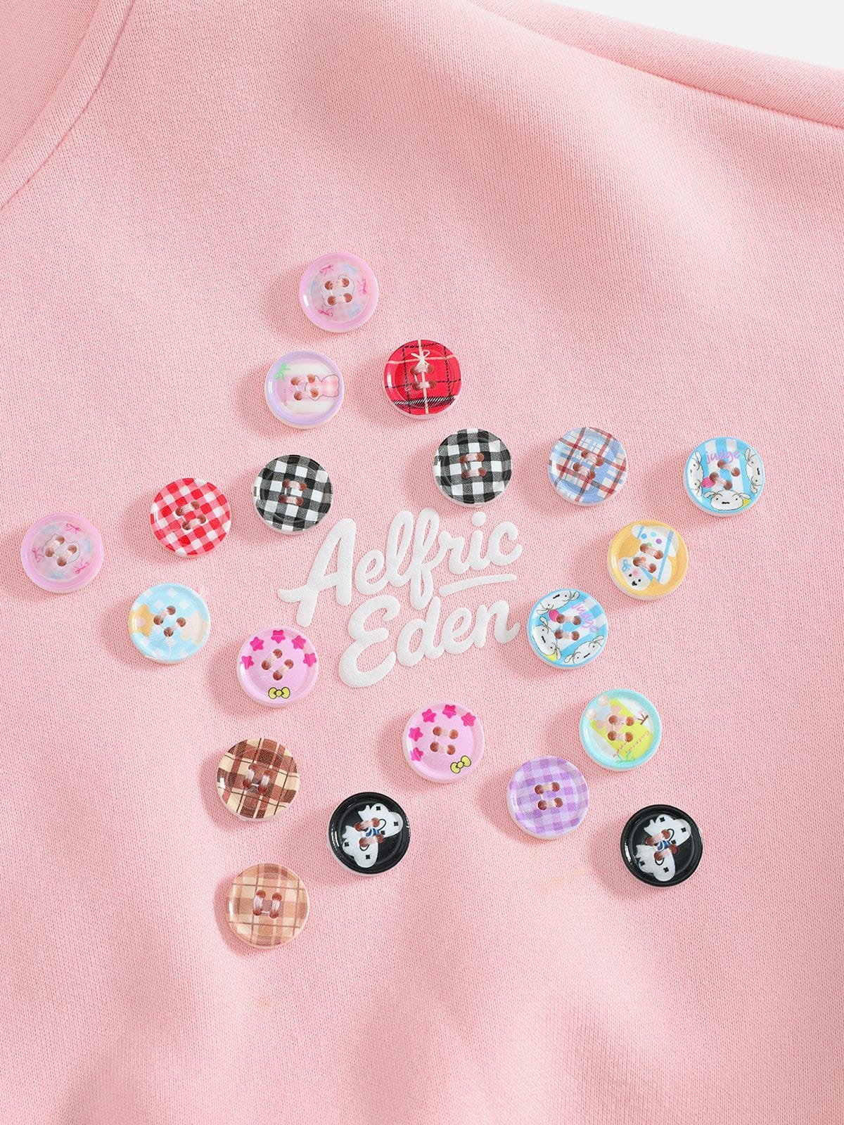 Aelfric Eden Cropped Button Zip Up Hoodie