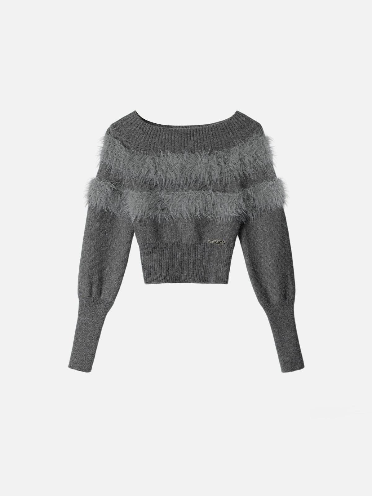 Aelfric Eden Faux Fur Panel Sweater
