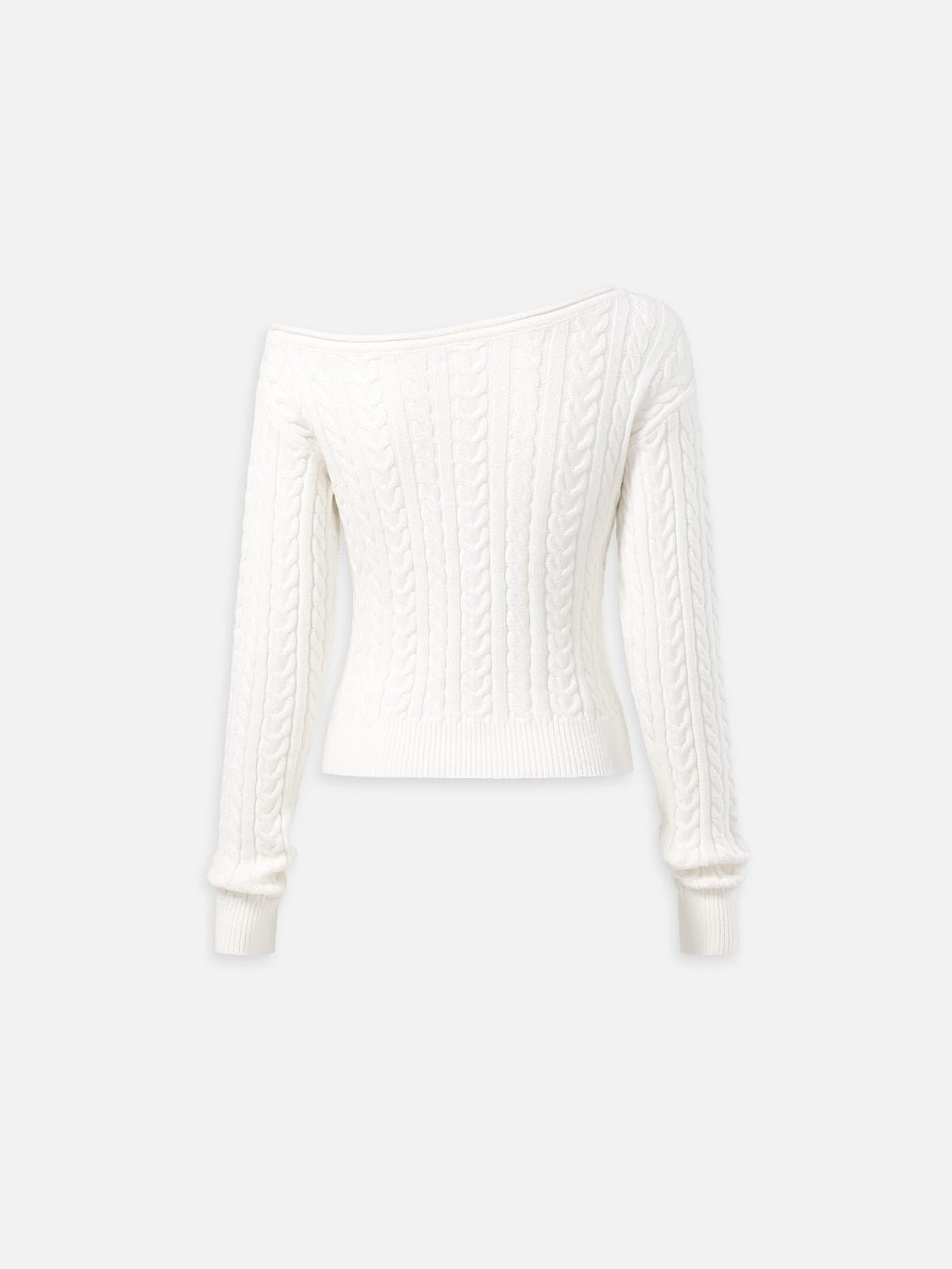 Aelfric Eden Cable Knit Off-The-Shoulder Sweater