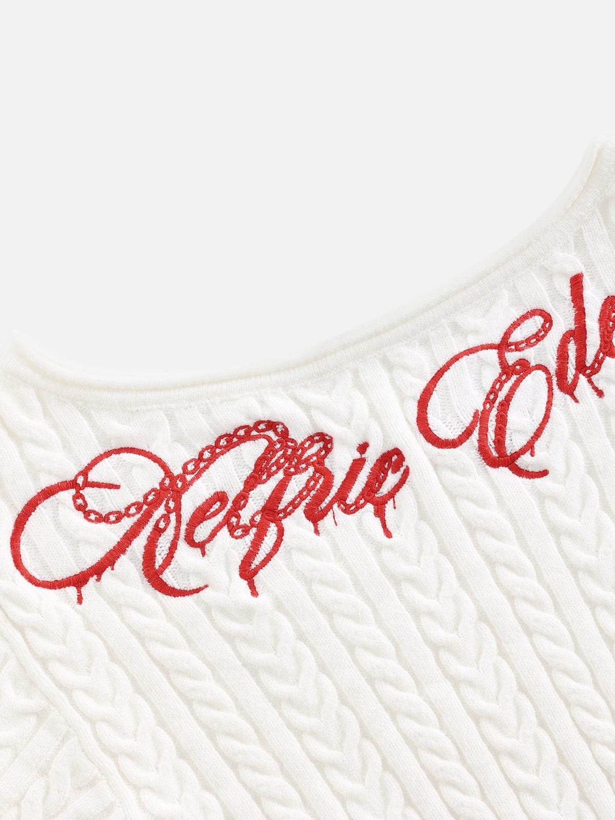 Aelfric Eden Cable Knit Off-The-Shoulder Sweater