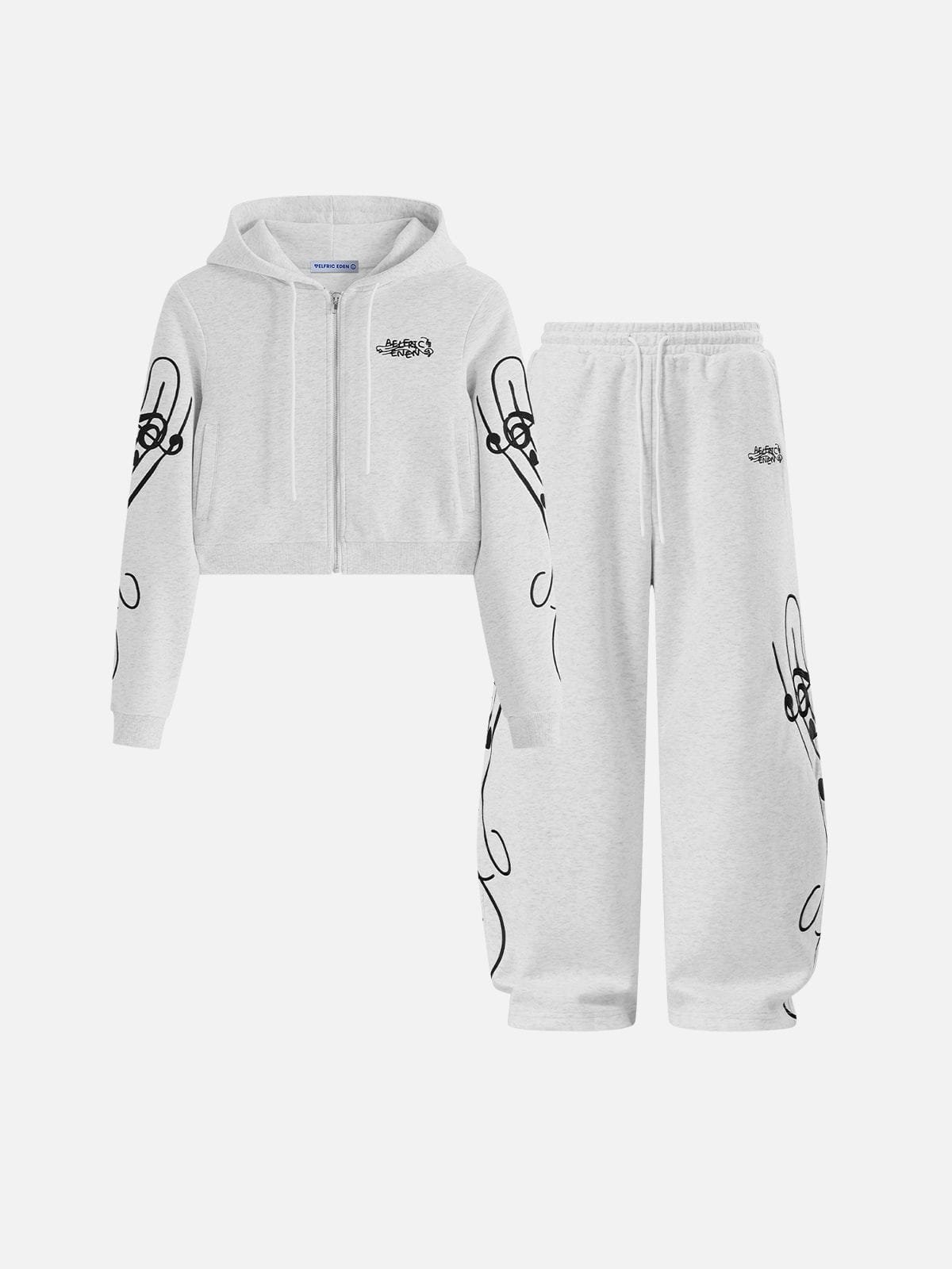 Aelfric Eden Slim Music Note Hoodie Sets