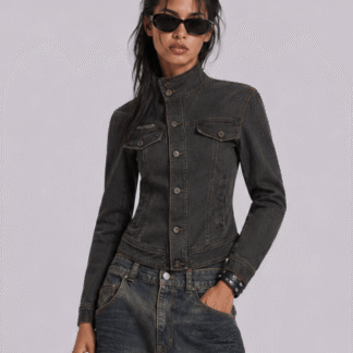 Aelfric Eden Stand Collar Denim Jacket