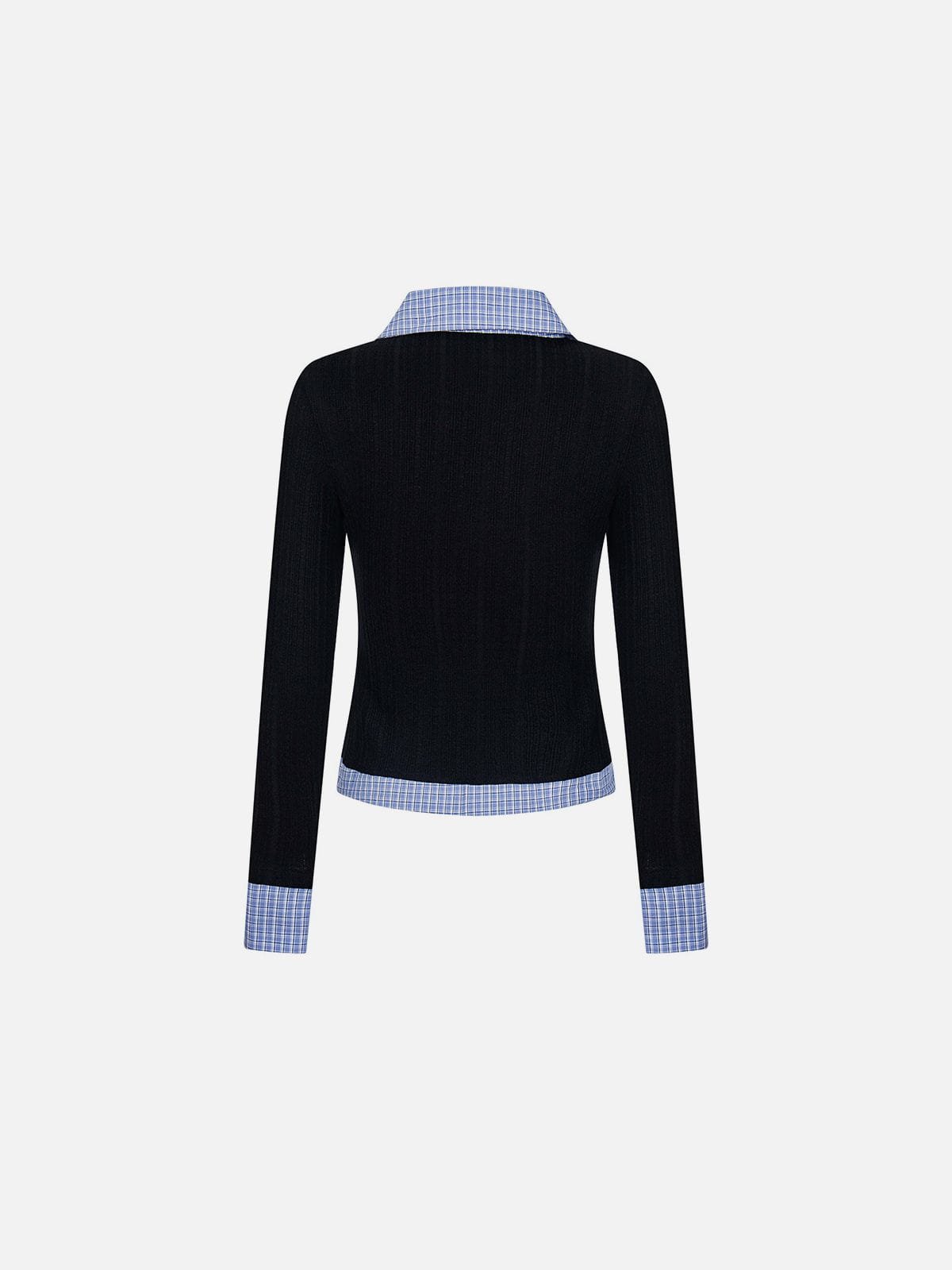Aelfric Eden Layered Plaid Contrast Knit Top