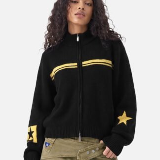 Aelfric Eden Stripe Star Zip Up Cardigan
