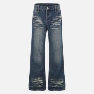 Aelfric Eden Studded Washed Baggy Jeans