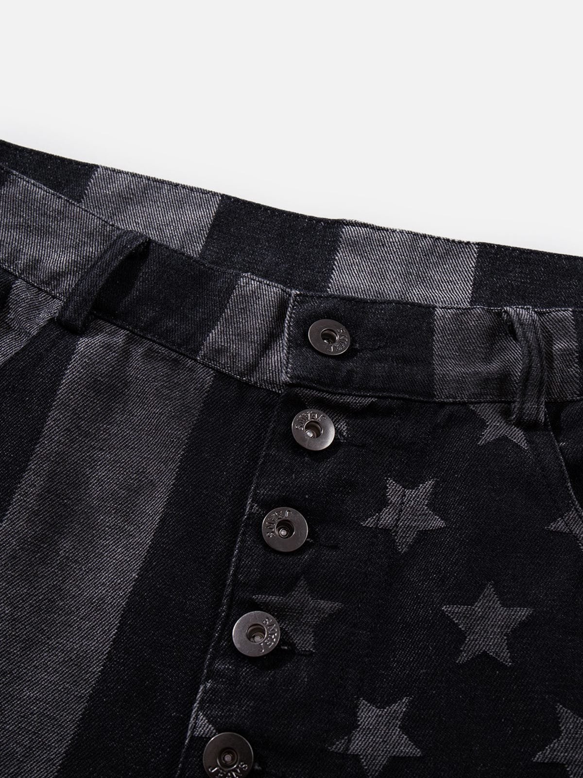 Aelfric Eden Striped Star Baggy Barrel Jeans