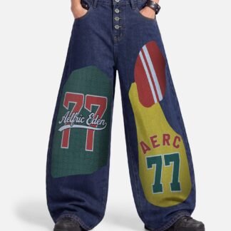Aelfric Eden Jersey Patchwork Baggy Barrel Jeans