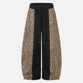 Aelfric Eden Leopard Panel Baggy Barrel Sweatpants