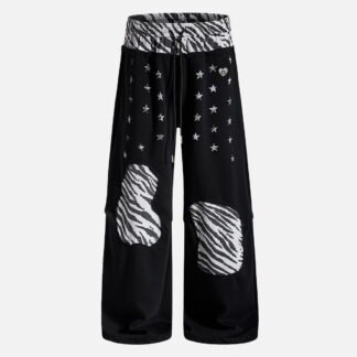 Aelfric Eden Zebra Patchwork Baggy Sweatpants
