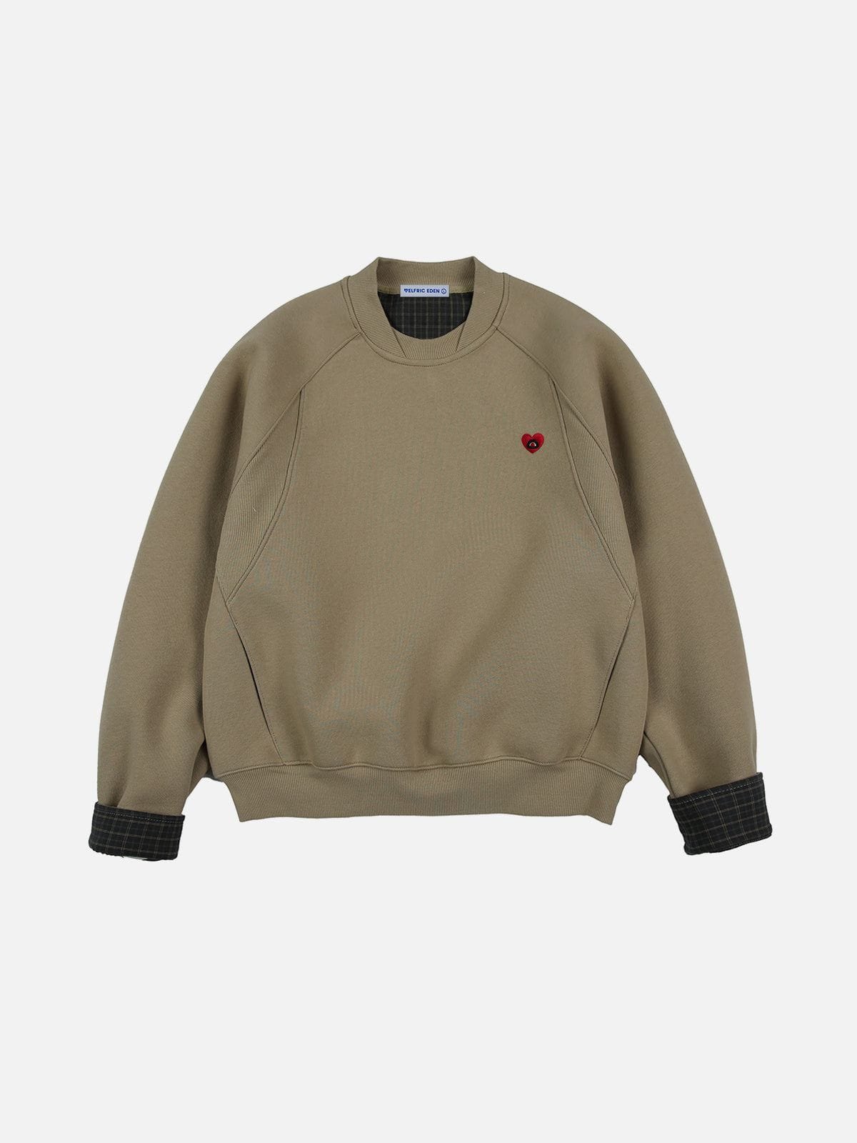 Aelfric Eden Plaid Patchwork Sweatshirt
