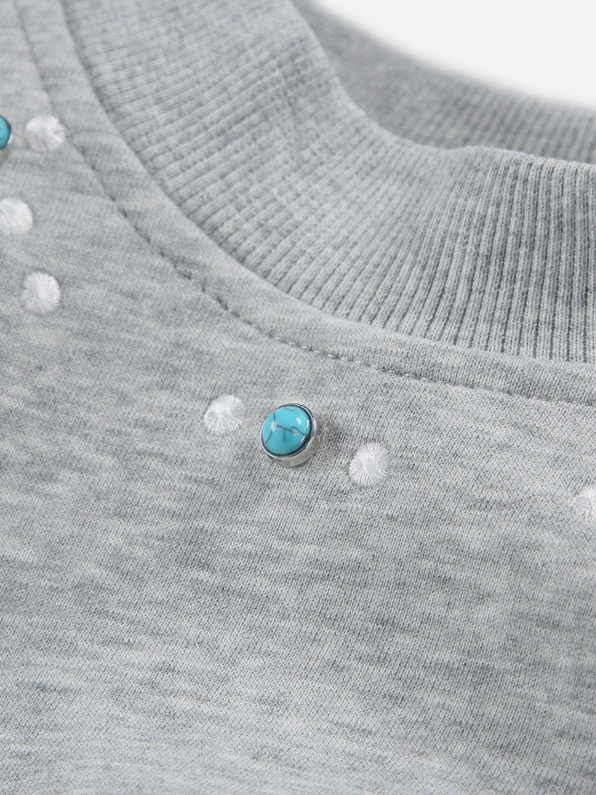 Aelfric Eden Turquoise Stud Collar Sweatshirt