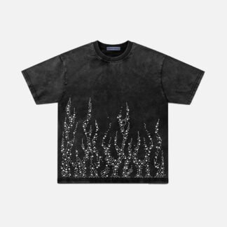 Aelfric Eden Rhinestone-Effect Flame Tee