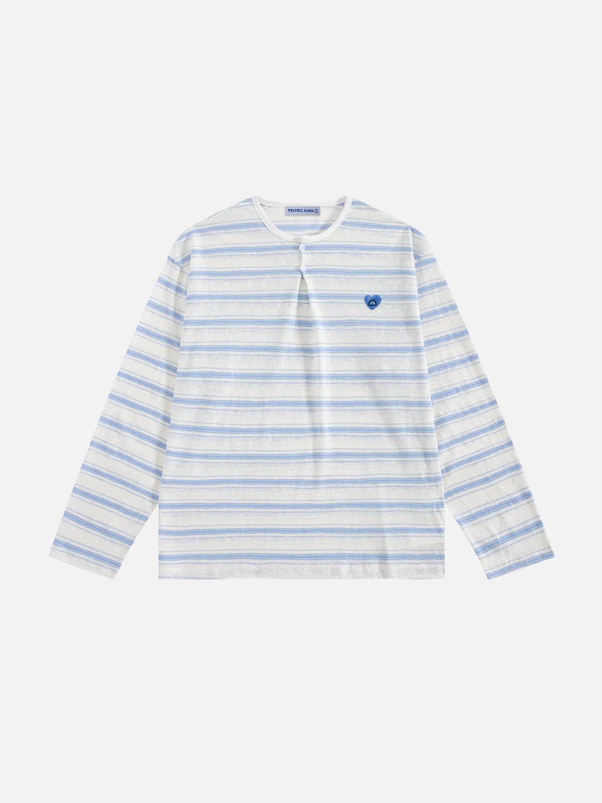 Aelfric Eden Striped Henley Long Sleeve Tee