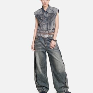 Aelfric Eden Super Boxy Fireman Clasp Denim Vest